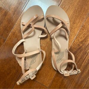 Ancient Greek Sandals NEW Brown Leather Ankle Strap Sandals EU 40